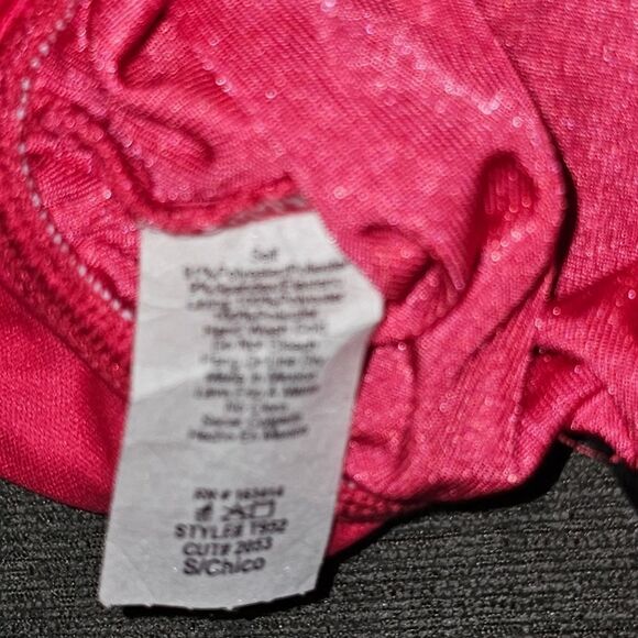 Saints 21 hot pink plunging v-neck backless bodysuit size small - Picture 6 of 9